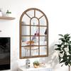 3D Window Arch Acrylic Mirror Sticker - Self-Adhesive Wooden Wall Décor