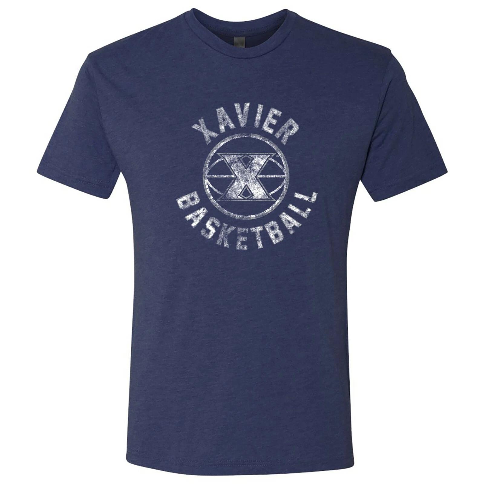 Xavier Musketeers Basketball Distress Triblend T-Shirt - Vintage Navy S