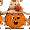 Unique Housewarming Gifts for Fall 3PCS Distressed Wooden Pumpkin Ornaments, Witch Hats And Ghost Patches Rustic Hat Decor Decor, Halloween Farmhouse