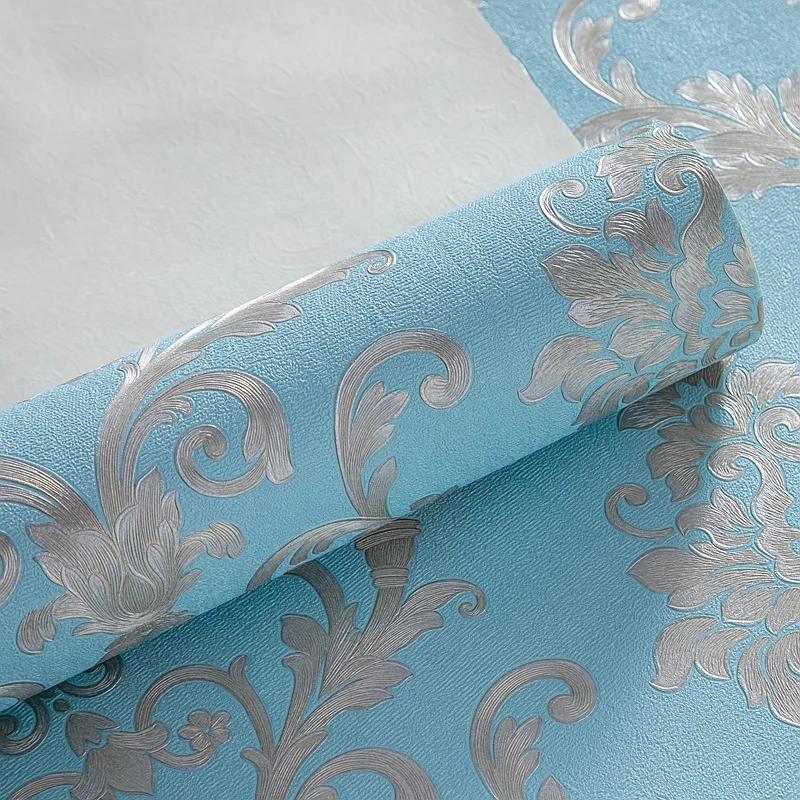 Papel Pintado 3D Estilo Europeo Sala de Estar Restaurante Hotel Lugar de Eventos Lujo Ligero Gofrado Impermeable