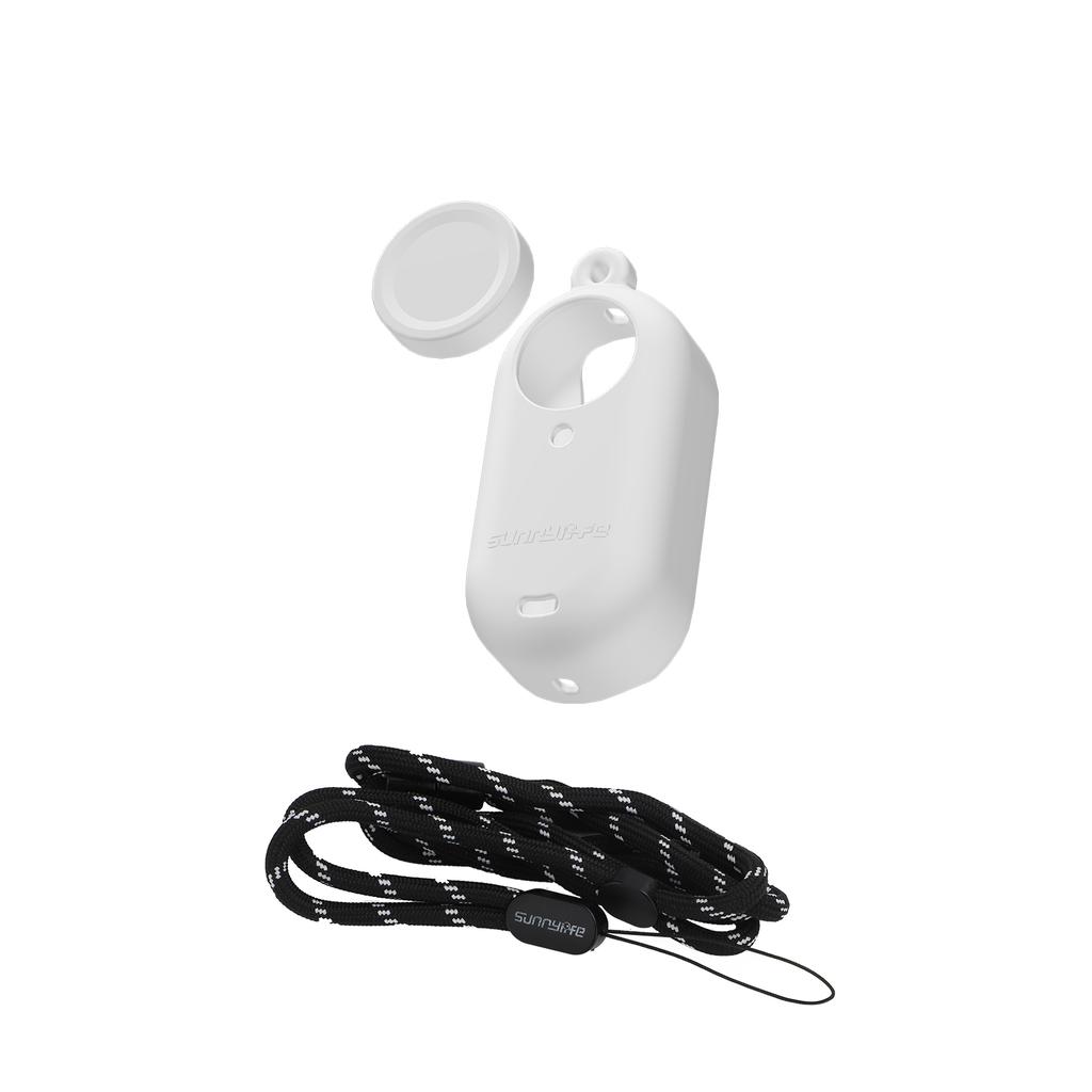 3 In 1 Silicone Cover Lens Case with Strap for Insta360 GO 3 Scratchproof Protective Cover with Anti-lost Neck Hand Lanyard