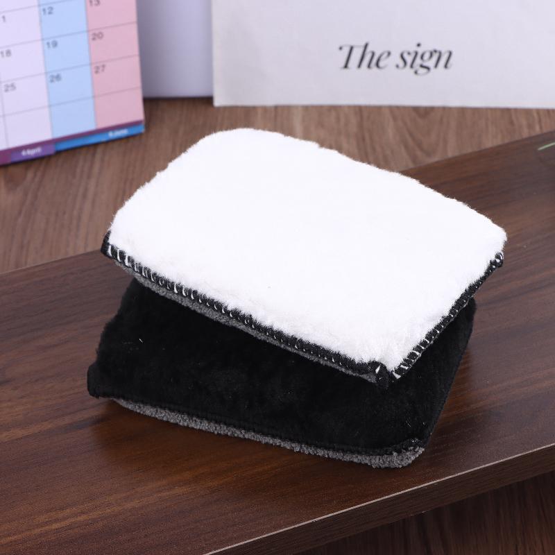 2/5Pcs Auto Interior Fleece Scrubbing Towel For Plastic Leather Wax Sponge Car Cleaning Tools Car Cleaning Microfiber Sponge