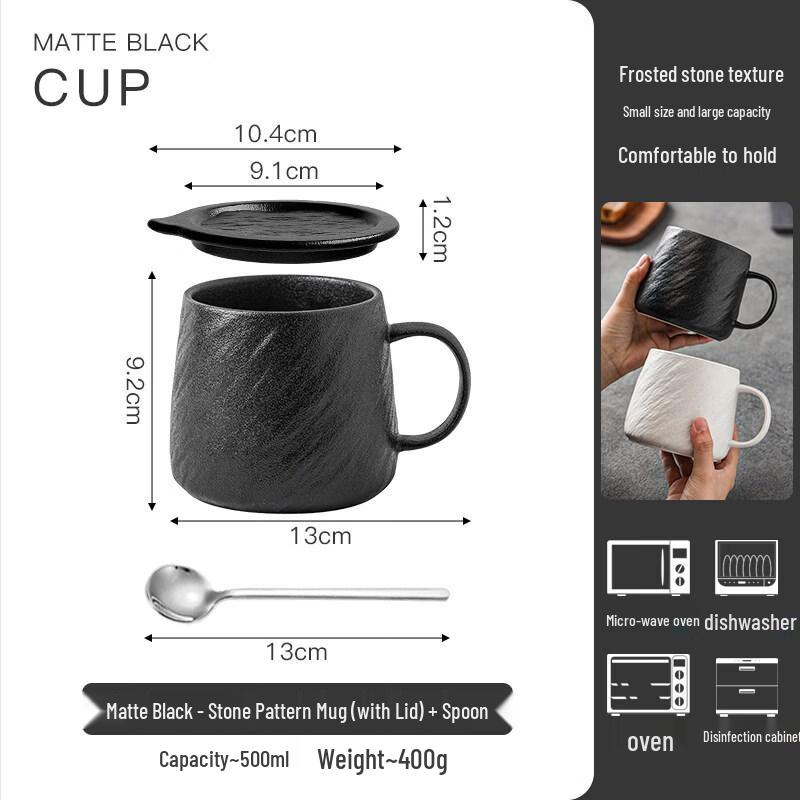 ZISIZ Simple Ceramic Tea Mug with Infuser