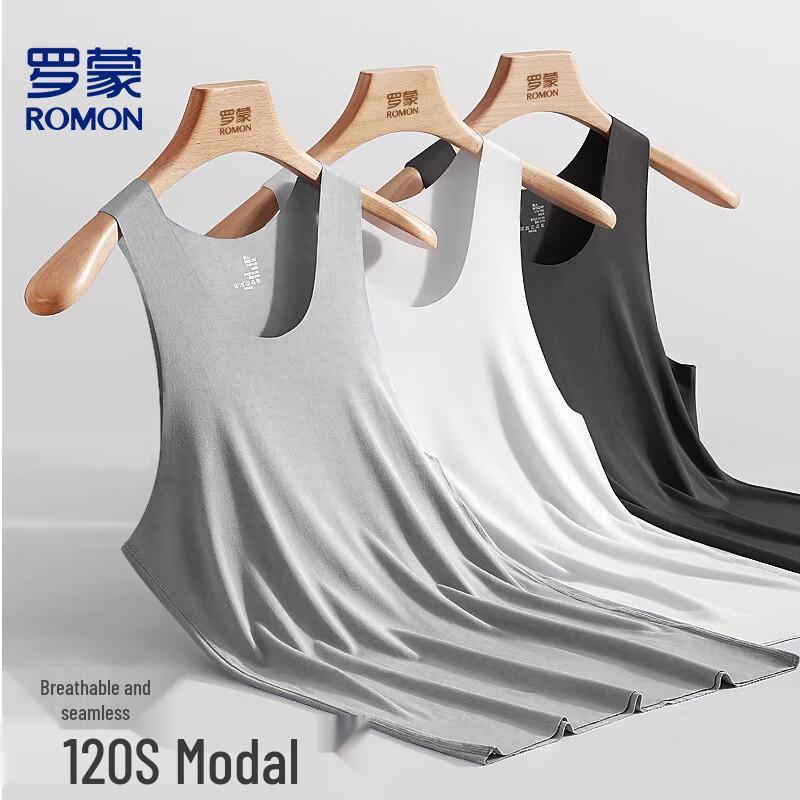 ROMON Men s Modal Ice Silk Seamless Vest 2XL