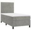 3143115 vidaXL Lit à sommier tapissier et matelas Gris clair 90x190 cm Velours