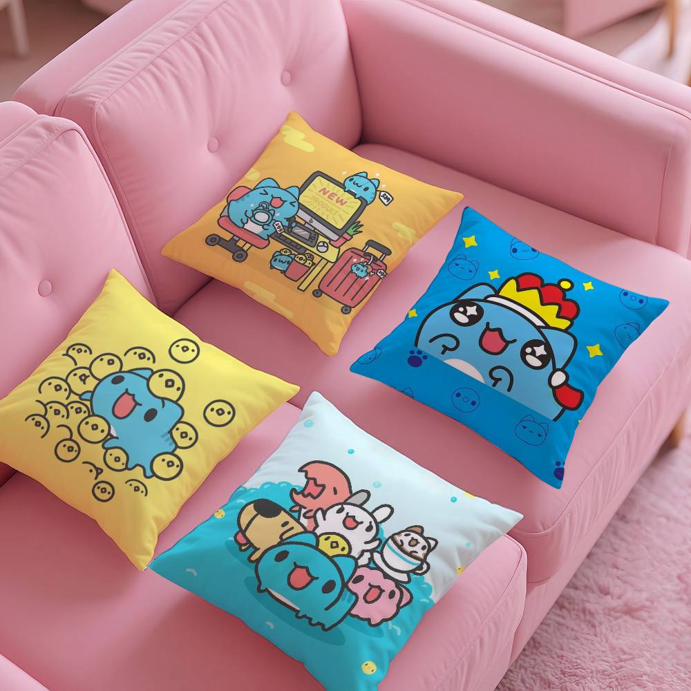 Anime B-Bugcat C-Capoo Pillow Case Pattern Printing Pillowcase Living Room Sofa Cushion Cover Bedroom Room Decor