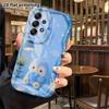 Phone case: 2D flat design, suitable for Samsung Galaxy A34 A35 M05 M06 S20 S22 S21 FE Plus 5G protective case, light blue desk, perfect Christmas and