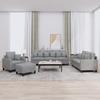 Vidaxl 4-Cz. Relaxation Set With Cushions, Light Grey, Fabric