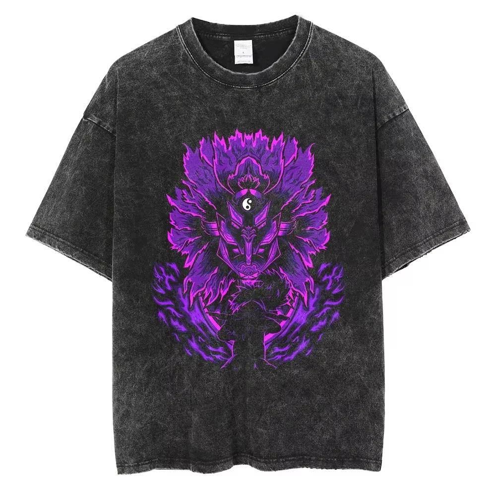 New Hip Hop Vintage Tshirt Men Streetwear Harajuku Japanese Anime Print Tshirt Summer Fashion Short Sleeve Cotton T Shirt