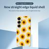 For Samsung Galaxy S25 Case Sunflowers Pattern Printing Straight Edge TPU Phone Back Cover
