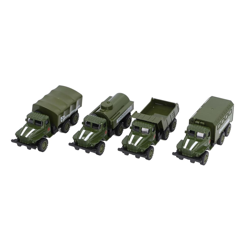 4pcs Mini Diecast Battle Car Simulation Pull Back Alloy Car Models Birthday Present Battle Car Truck