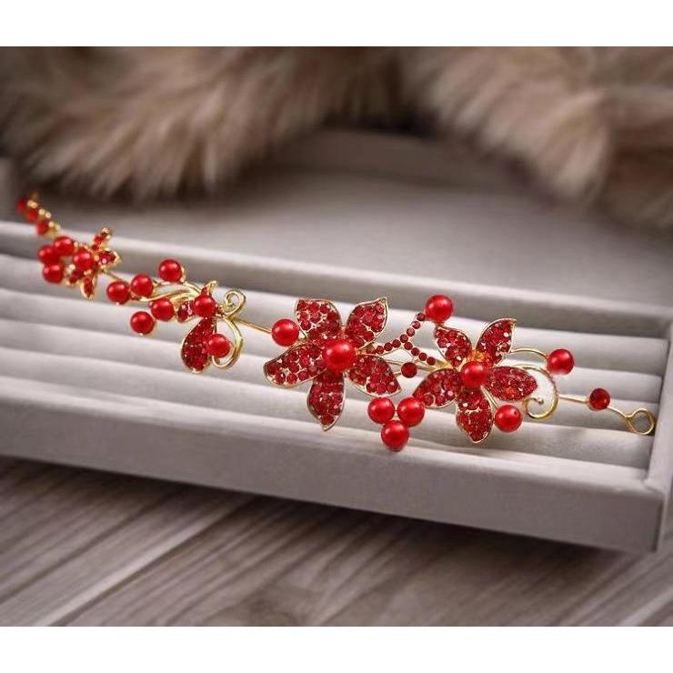 Korean style bridal jewelry bridal alloy diamond pearl hair accessories headdress hair accessories wedding head flower accessories