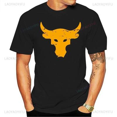 Damen Herren Baumwoll T-Shirt Brahma Bulle The Rock Project Fitnessstudio T-Shirt Lässige Mode Streetwear Ropa Hombre Camisetas De Mujer Custom