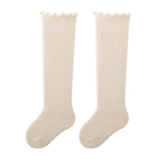 

1 Pair Baby Long Knee-High Socks for Spring & Fall Soft Skin-Friendly Cotton Socks Breathable Anti-Slip Fungus Resistant Kids Socks M