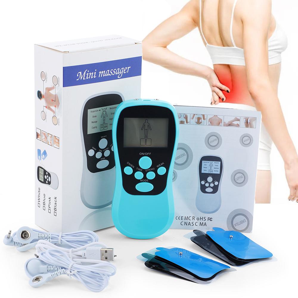 Digital TENS Machine EMS Massager Electric Pulse Muscle Stimulator for Back Neck Electrode Massage Pads Convenient Use At Home
