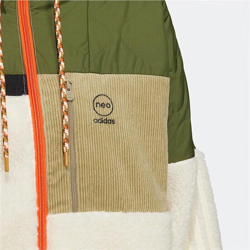 Adidas Neo Utility Print Logo Zip-Up High Collar Jacket Women Outerwear Multicolor HN2347