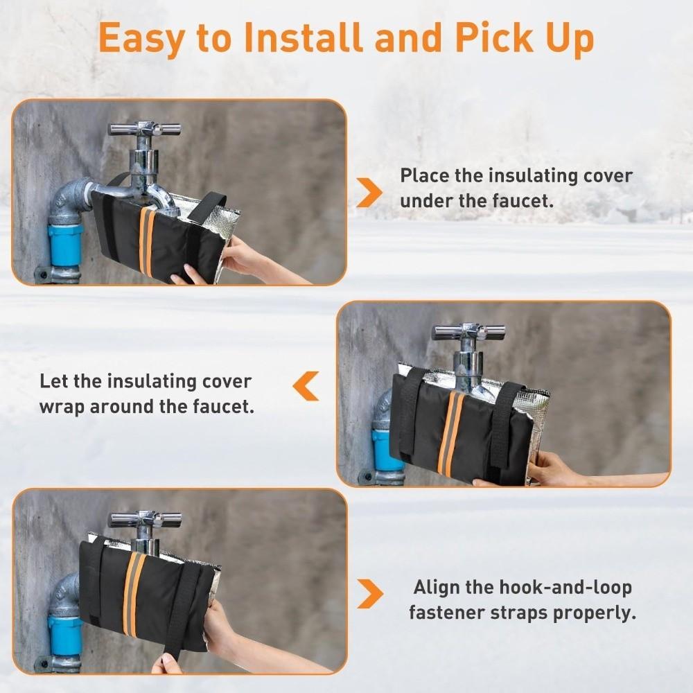 Thickened Outdoor Faucet Cover Anti-Freeze Reusable Faucet Protector Cold-Resistant Washable Hose Bib Protector Yard Faucets