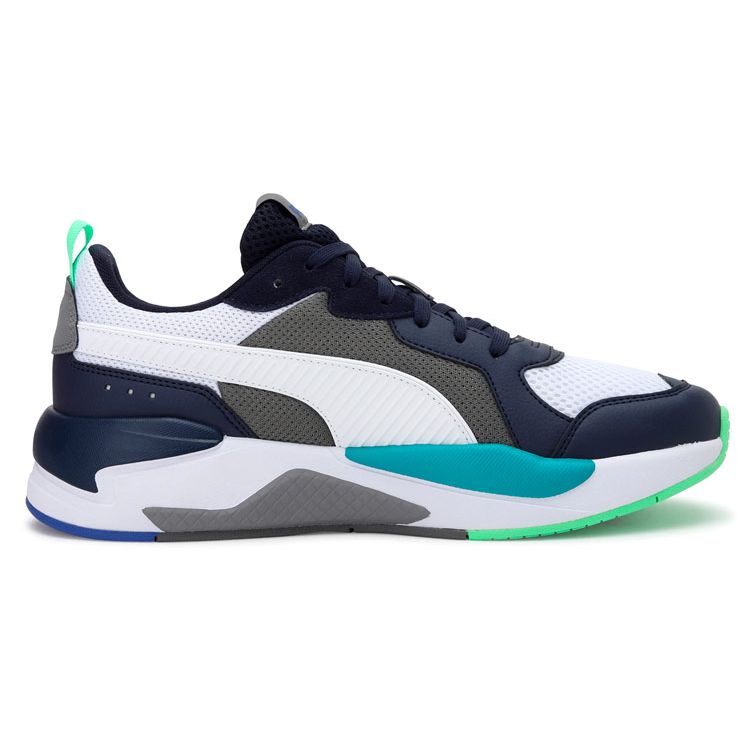 Puma X-Ray Fabric Mesh Synthetic Leather Two-Layer Cowhide Comfortable Versatile Low-Top Lifestyle Casual Shoes Unisex Sneakers Blue Green 372602-30