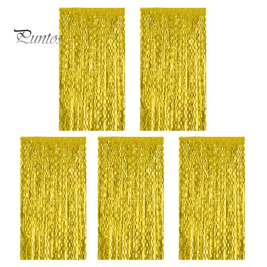 1/5 Packs 1x2m Fringe Rain Curtain Streamers Backdrop Tinsel Foil Fringe Curtains Sparkling Metallic Tassel Wavy Backdrop Curtain Photo Props