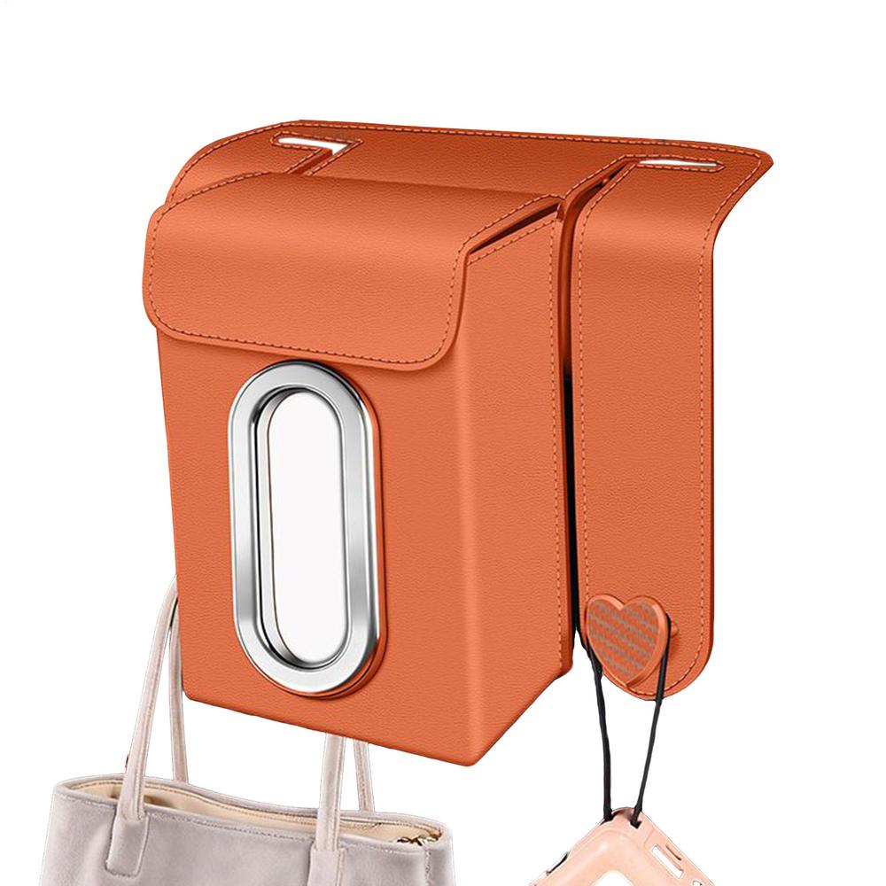 

Car Tissue Holder Facial Paper Organizer With 2 Hooks Car Tissue Dispenser For Backseat Headrest Travel Road Trip Interior Truck помаранчевий
