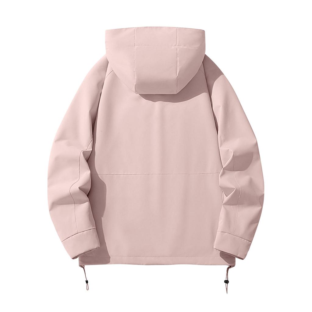 Men's Solid Color Hooded Workwear Jacket Casual Sports Mountaineering Outdoor Jacket