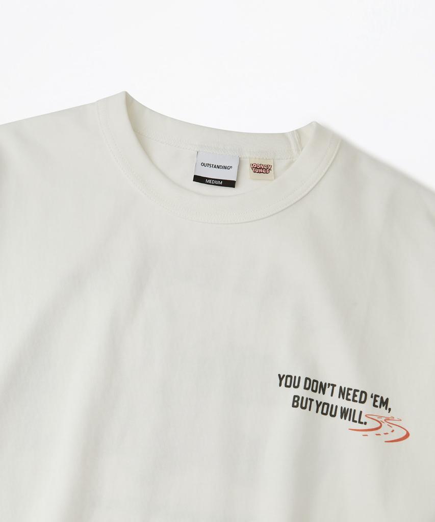 OUTSTANDING [Looney Tunes] Half Sleeve Tee(Call Us Today)_Off White