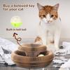 Magic Organ Cat Scratcher Pad with Bell-Ball, Cat Cardboard Lounge Bed, Kitty Kurlz Cat Toy, Cat Accordion Cordain, Foldable Interactive Cat Butler
