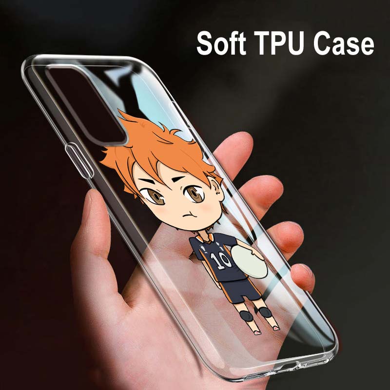 Haikyuu Hinata Attacks Anime For OPPO Reno7 SE 6 5 Z F 4G 5G Find X2 X3 Neo Lite Pro Plus Transparent Soft Phone Case Coque