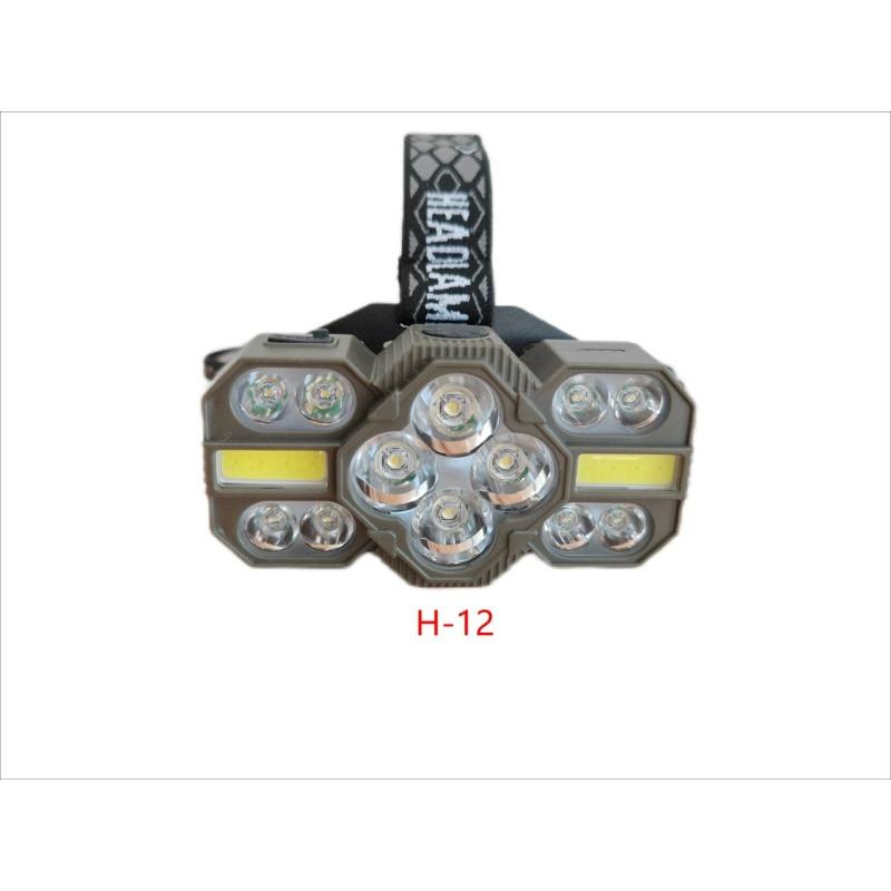 Super Helles COB Stirnlampe 9 11 12 Lichtperlen 2000 Lumen Scheinwerfer Wandern Camping Angeln Tragbar Arbeits-Stirnlampe Taschenlampe