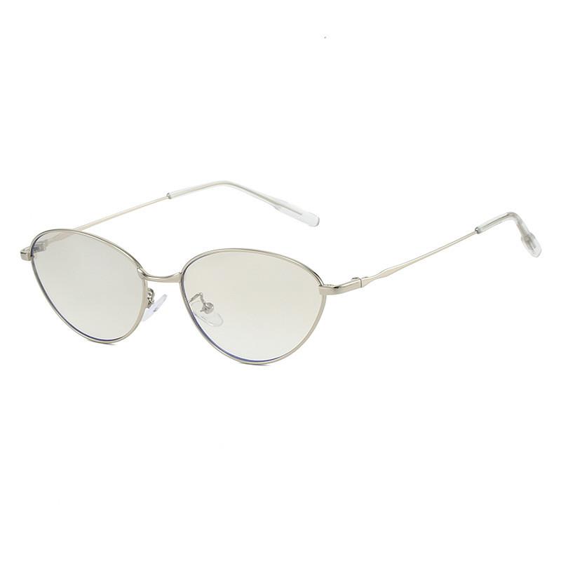 Vintage Metal Cat Eye Sunglasses With Uv400 Protection For Stylish Outdoor Wear