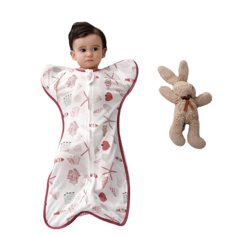 Newborn Anti-Startle Swaddle Sleeping Bag with Stretch Sleeves