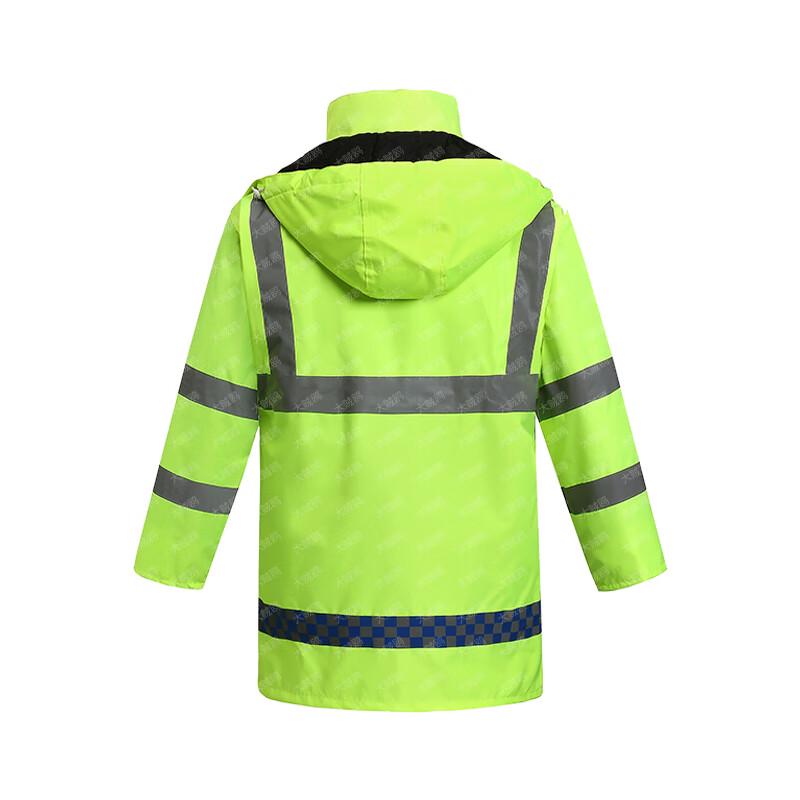 High-Visibility Reflective Work Raincoat