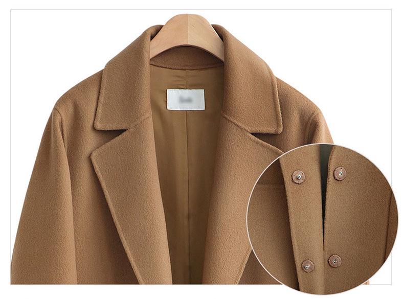 Europäischer & Amerikanischer Damen Doppelseitiger Woll-Herbst/Winter Lockerer Langer Übermantel