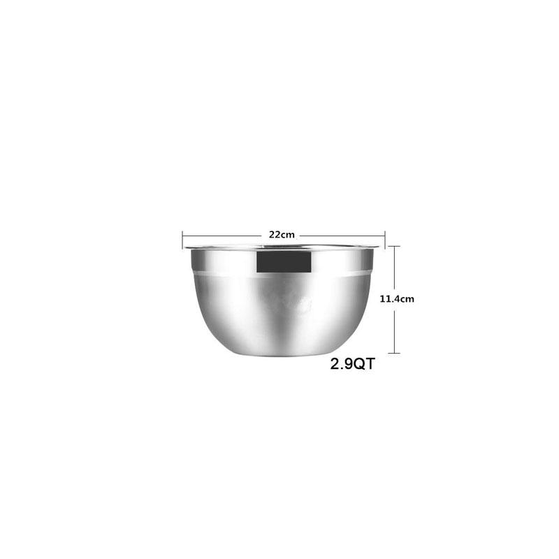 Stainless Steel Mixing Bowls Non Slip Nesting Whisking Bowls Set Kitchen Mixing Bowls For Salad Cooking Baking Kc0257