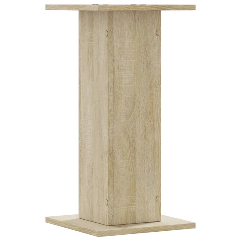 Speaker Stands (2 Pcs) Sonoma Oak Finish 30 X 30 X 60 Cm Particleboard