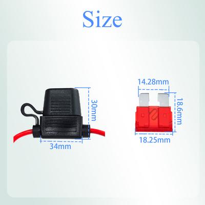 5Pcs 14 AWG Inline Fuse Holder Kit Waterproof 12V Automotive Blade Fuse 15A Fuses for Car Boat Marine RV Truck 12V Relay Harness