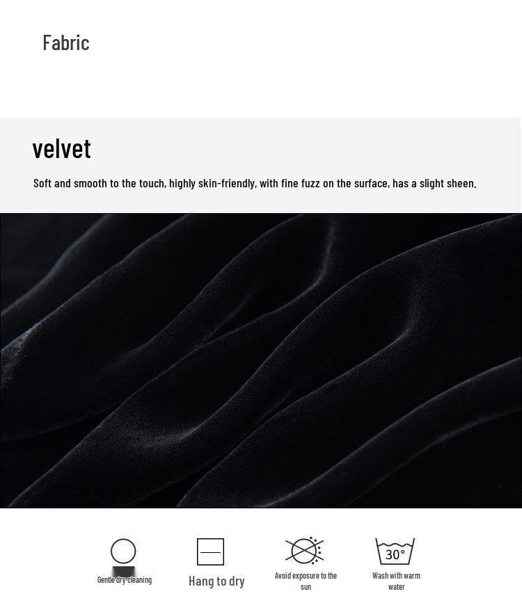 Women's Retro Black Silk Velvet Shirt - Mid-length, Loose-Fit, Perfect for Spring Commutes.