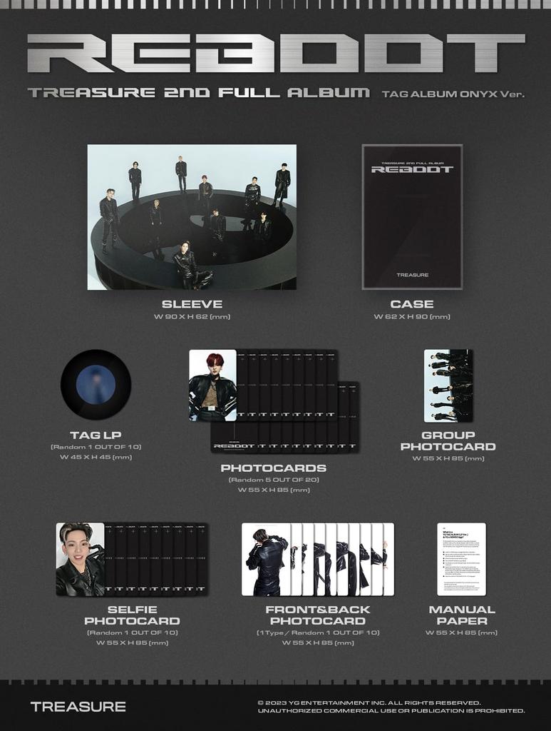 TREASURE 2ND FULL ALBUM YG TAG ALBUM [REBOOT] (Korean Edition)