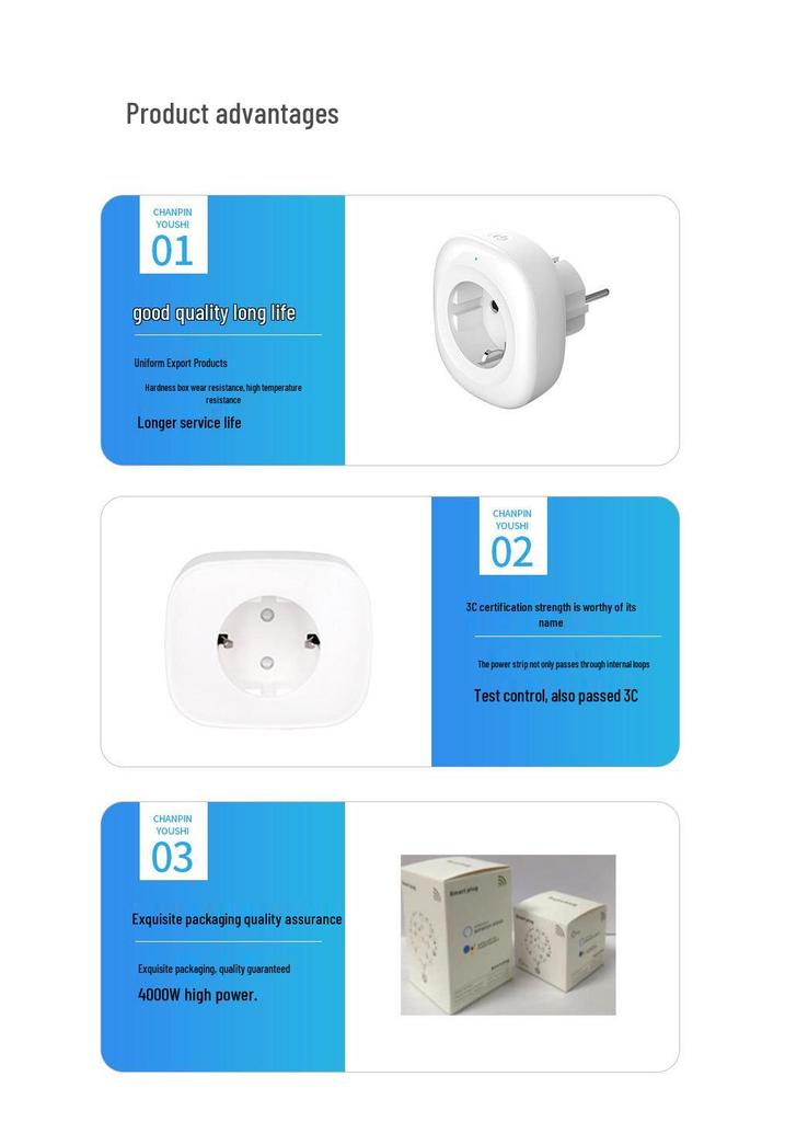 16A EU Smart WiFi Socket with Alexa & App Control – German Standard Plug