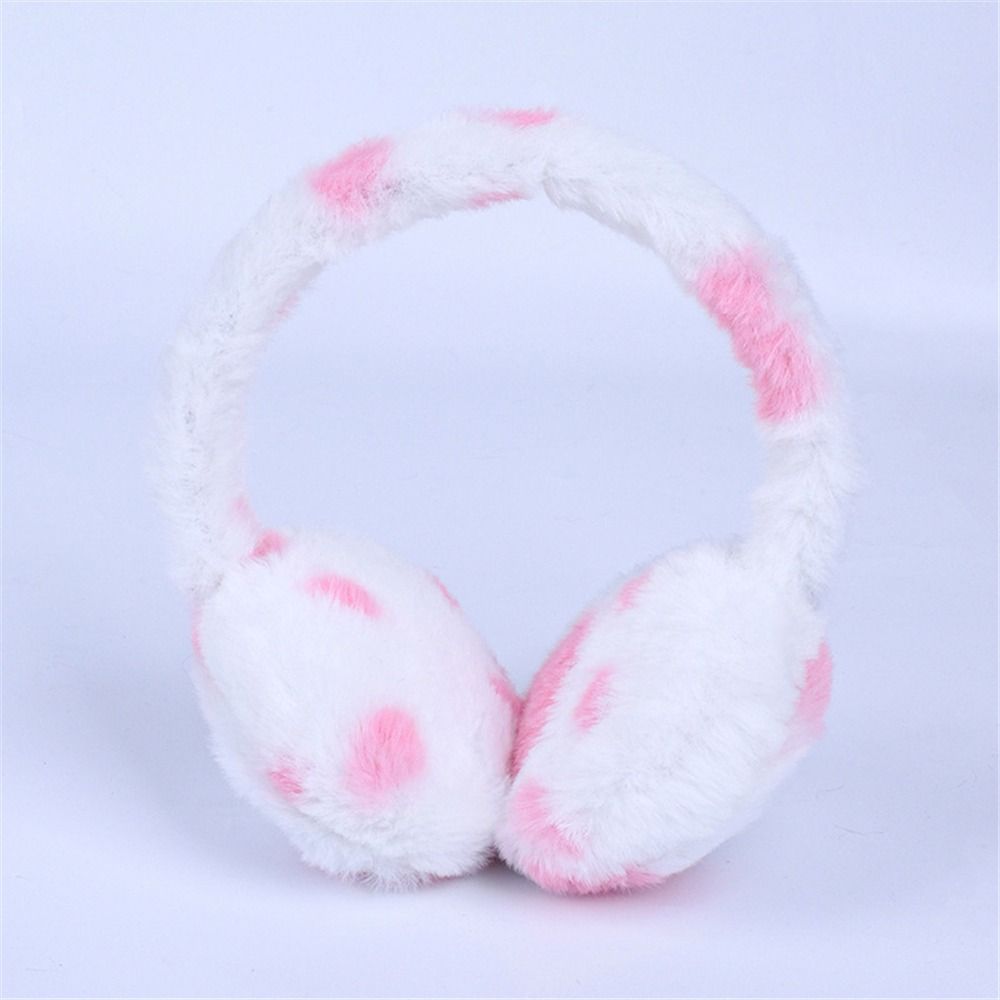 Cow Print Plush Earmuffs Retractable Children's Christmas Gifts Kids Ear Warmers  for Boys Girls