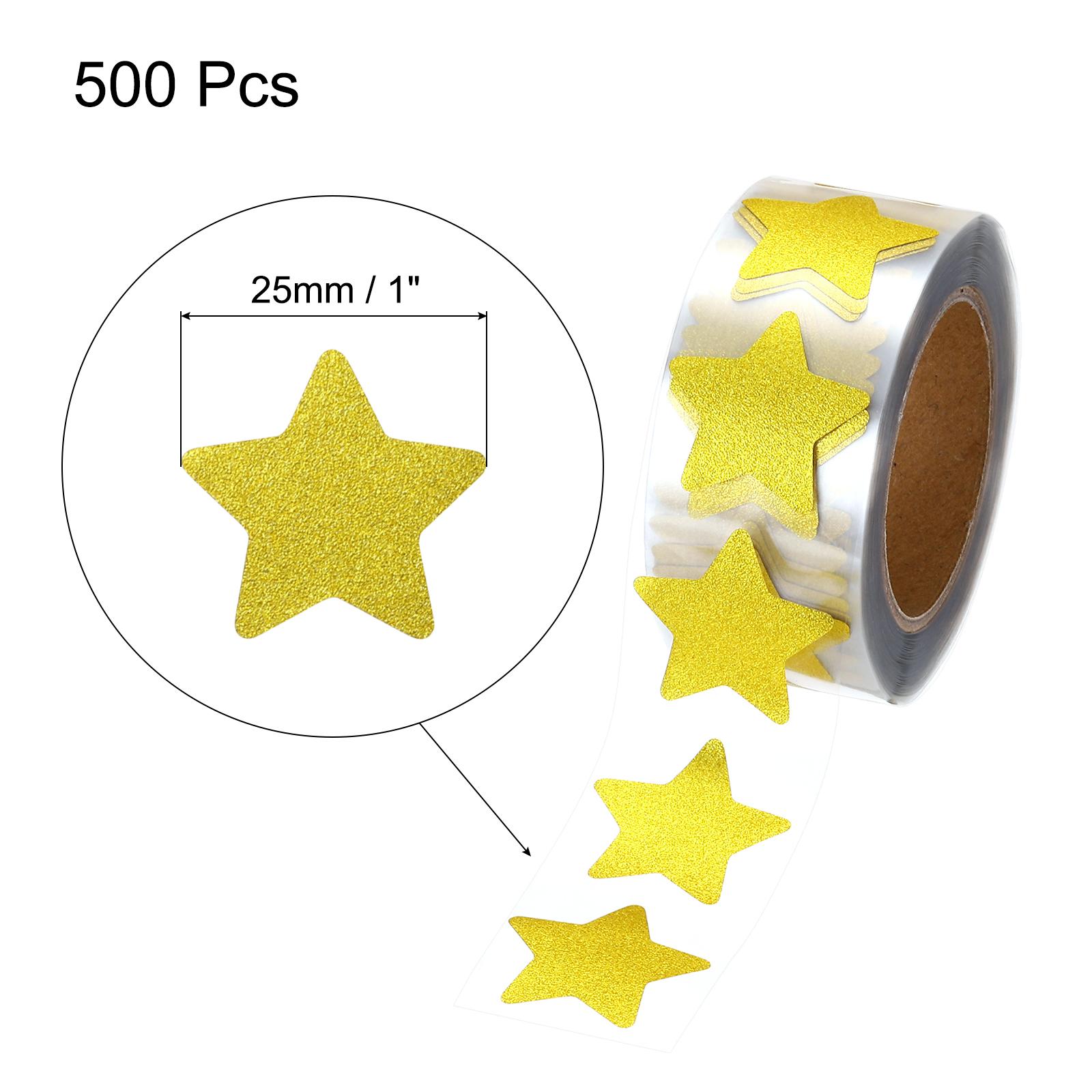 500 Stück Sternaufkleber 1 Zoll DIY Klebeaufkleber Funkelnde Dekorationsetiketten für Notizen Grußkarten Geschenkboxen Verschlussetikett Aufkleber