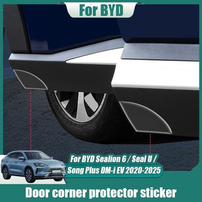 For BYD Sealion 6 Seal U Song Plus DM-i EV 2024 2025 Car Door Corner Anti Collision Protector Sticker Decoration Kit