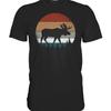Moose T Shirt Vintage Scandinavia Nature Elk Antlers Retro Vintage  Stretched Stylish Slightly Versatile