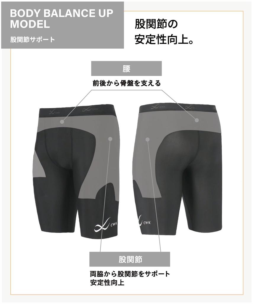 Hip Support Tights Favorite Half Pelvic Ideal for Ball Games and Track and BL CW-X/Wacoal (Women's) [Shohei Ohtani's Model] Length, Above-Knee,