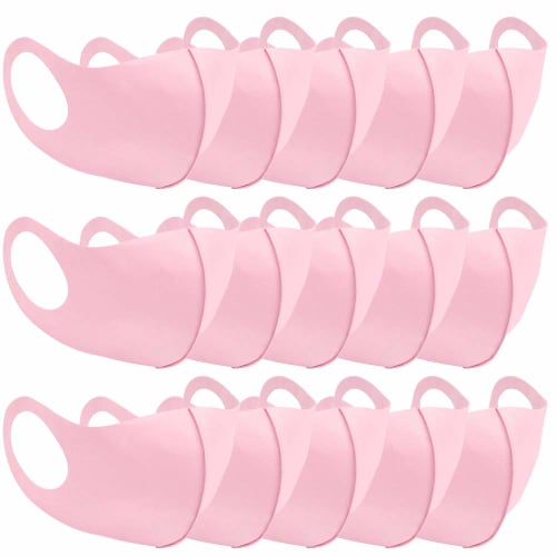 

BHPLUS Limited Edition Masks, 15-Count, Stretchy, Cooling, Washable, Reusable, Breathable, Thin, Unisex, for Small Faces and Pollen (Size L, Pink)