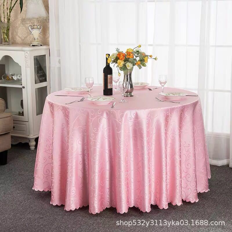 Circular Restaurant Tablecloths Hotel Banquet Tablecloths Suitable for Families Wedding Parties Easy To Maintain Heat-resistant