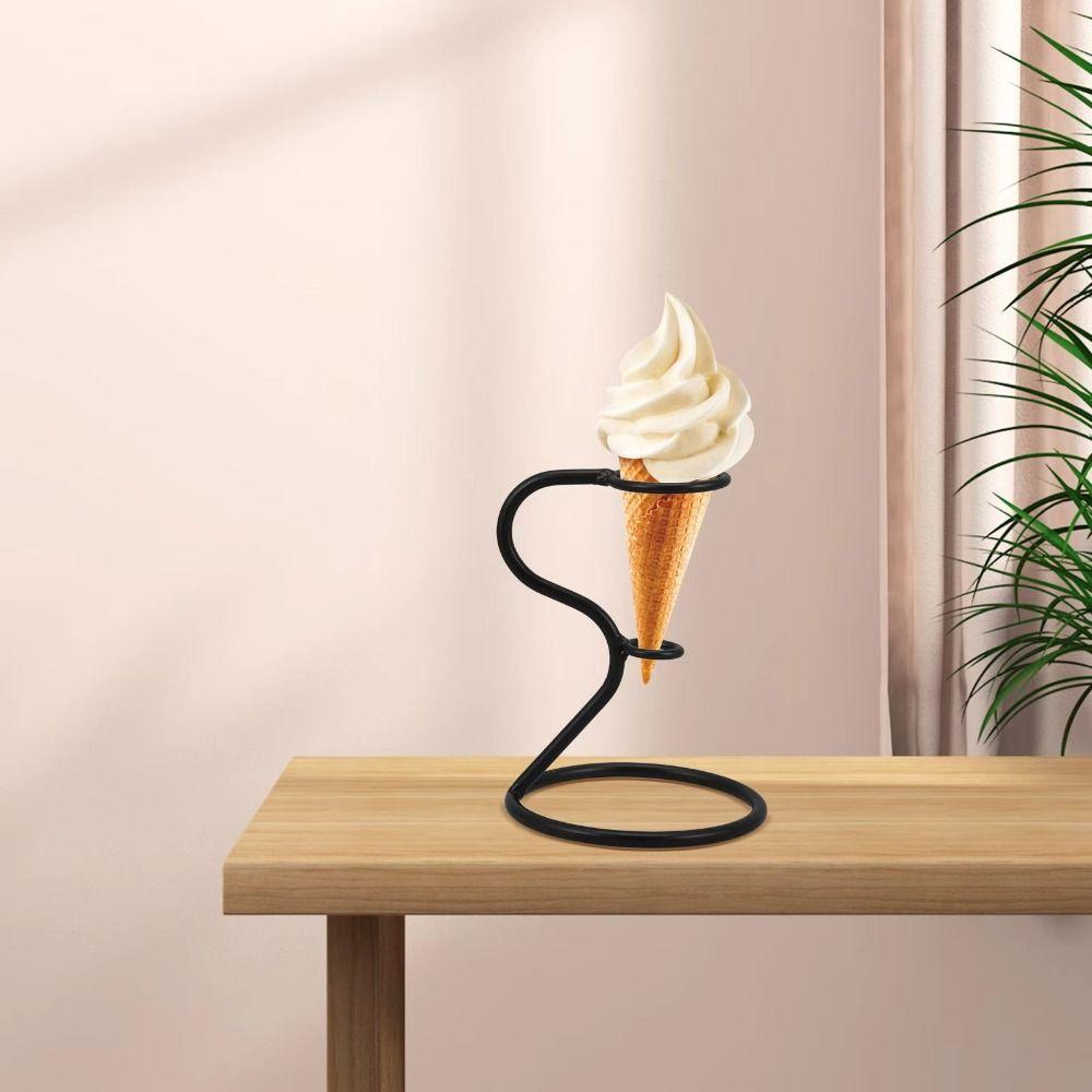 Stable Ice Cream Cone Holder Reusable Ice Cream Display Rack Ice Cream Cone Stand  Bakery