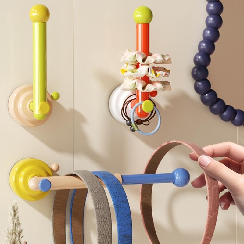 Adjustable Headband Holder Hair Accessories Organizers Storage Shelf Wall Mounted Cloth Hanger Scrunchie Organizers Stand