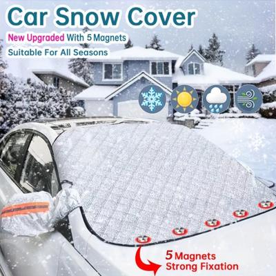 Magnetische Auto-Windschutzscheiben-Schneeschutz-Abdeckung Winter-Wasserdichte Schneeabdeckung mit reflektierenden Streifen Auto-Außenzubehör