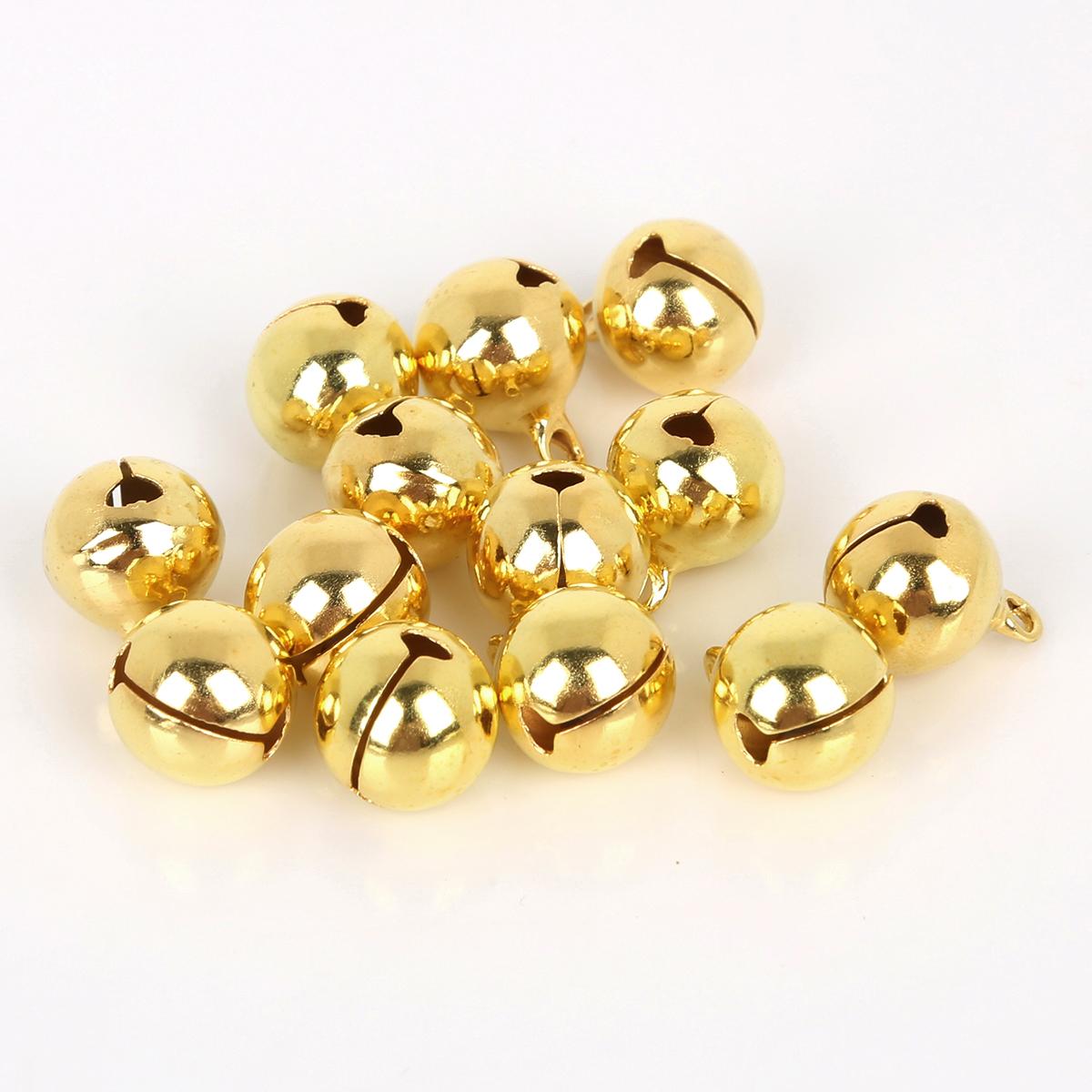 

20-100 шт., медные маленькие подвески в виде колокольчиков, подвесные елочные украшения, рождественские украшения, вечерние аксессуары для поделок своими руками 6mm 100pcs золотой